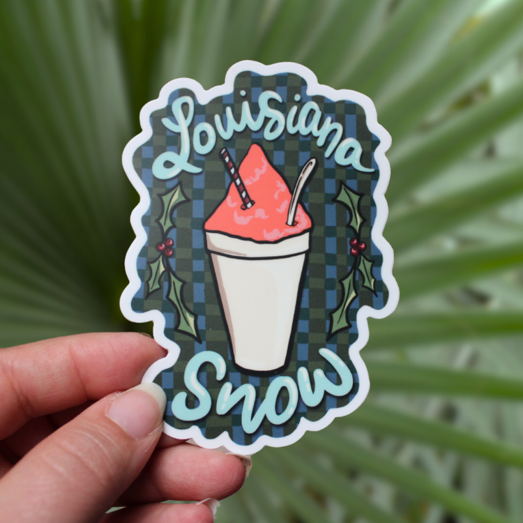 Louisiana Snow Sticker