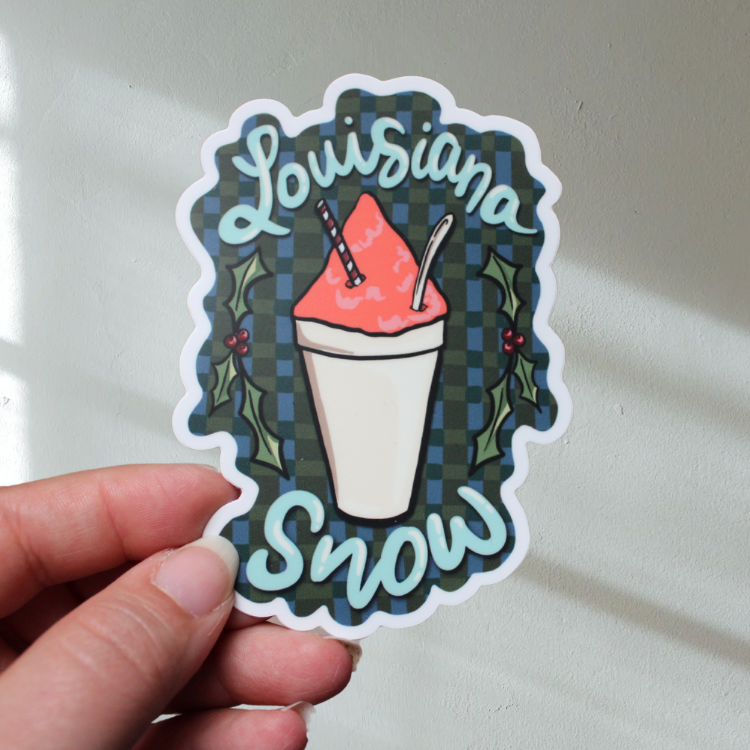 Louisiana Snow Sticker